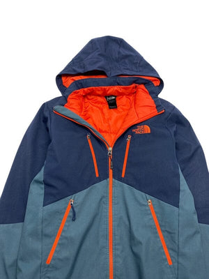 Navy and Turquoise North Face Raincoat Men's Small Northern Pole Vintage Wholesale 