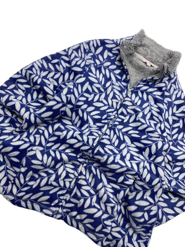 Navy and White Fleece Women's Large Northern Pole Vintage Wholesale 