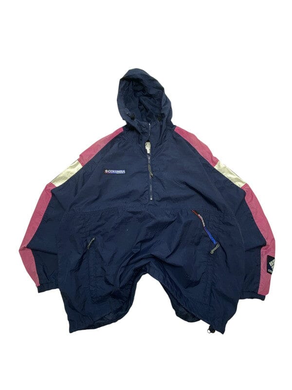 Navy Columbia Half-zip Windbreaker Women's XL Northern Pole Vintage Wholesale 