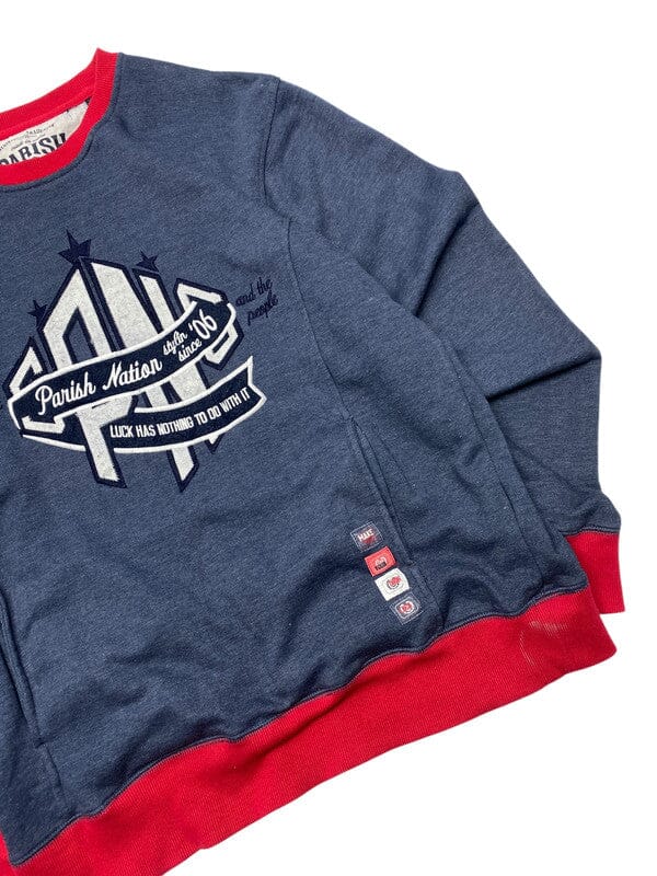 Navy Embroidery Sweatshirt Women's XL Northern Pole Vintage Wholesale 