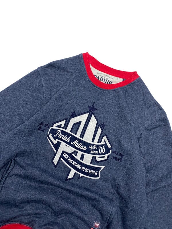 Navy Embroidery Sweatshirt Women's XL Northern Pole Vintage Wholesale 