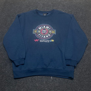Navy Factorie Miami Embroidery Sweatshirt Men's XS Northern Pole Vintage Wholesale 