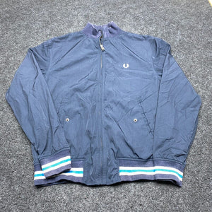 Navy Fred Perry Windbreaker Men's Small Northern Pole Vintage Wholesale 