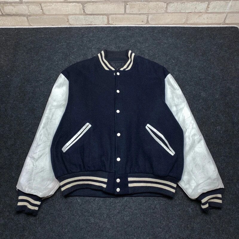 Navy Game Varsity Jacket Men's XXL Northern Pole Vintage Wholesale 