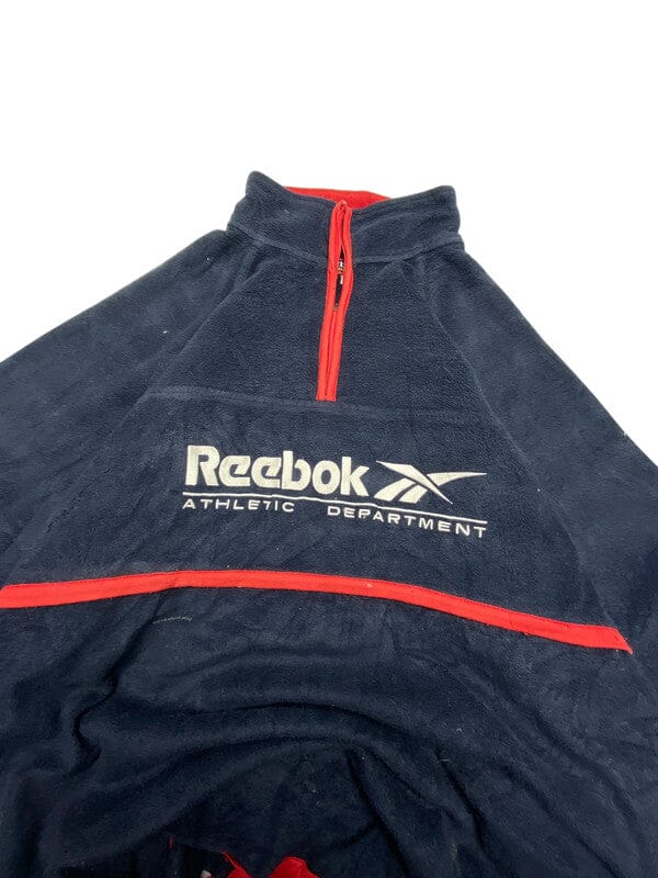 Navy Reebok Half Zip Fleece Men's XL Northern Pole Vintage Wholesale 