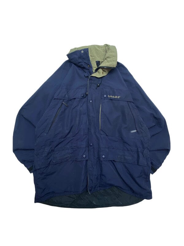 Navy Timberland Weather Gear Jacket Men's Medium Northern Pole Vintage Wholesale 