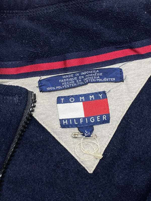 Navy Tommy Hilfiger 1/4 Zip-up Fleece Men's Large Northern Pole Vintage Wholesale 