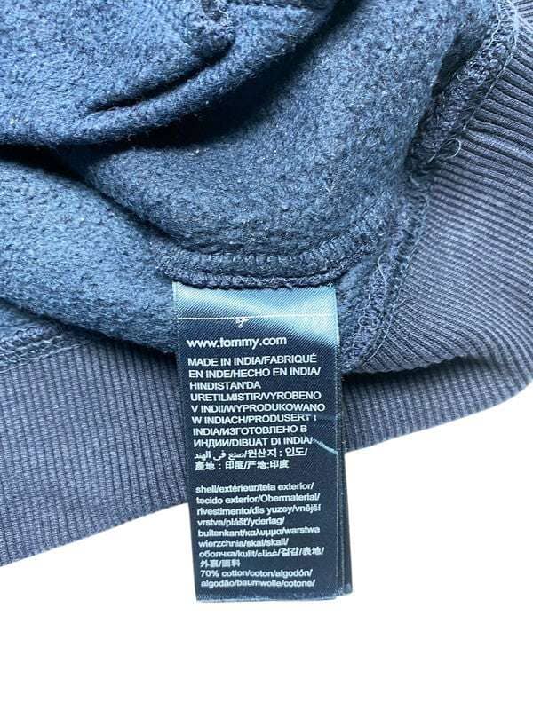 Navy Tommy Hilfiger Hoodie Youth's Large Northern Pole Vintage Wholesale 