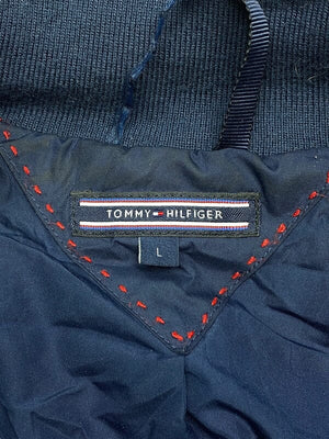 Navy Tommy Quilted Padded Jacket Women's Large Northern Pole Vintage Wholesale 