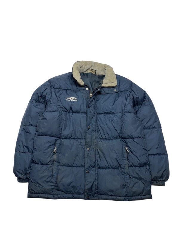 Navy Umbro Puffer Jacket Men's Large Northern Pole Vintage Wholesale 