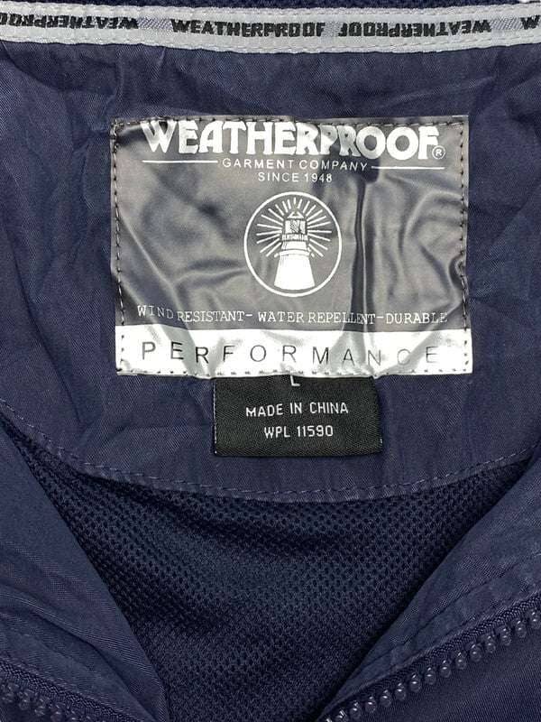Navy Weatherproof Embroidery Anorak Jacket Men's Large Northern Pole Vintage Wholesale 