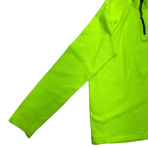Neon Green Ralph Lauren 1/4 Zip-up Polo Shirt Men's Medium Northern Pole Vintage Wholesale 