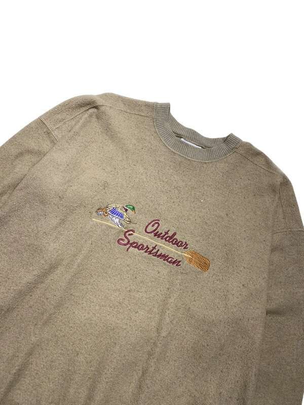 Olive Green CS Embroidery Sweatshirt Men's XL Northern Pole Vintage Wholesale 