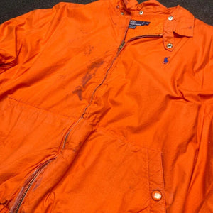 Orange Ralph Lauren Bomber Jacket Men's XL Northern Pole Vintage Wholesale 