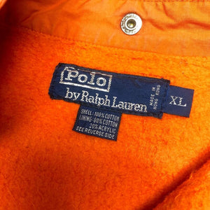 Orange Ralph Lauren Bomber Jacket Men's XL Northern Pole Vintage Wholesale 