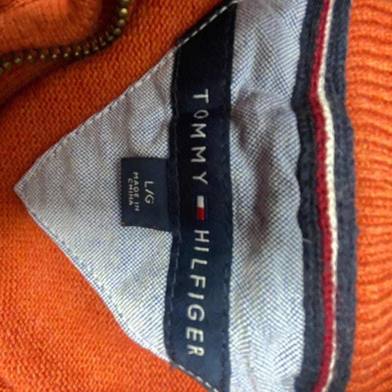 Orange Tommy Hilfiger Jumper Women's Large Northern Pole Vintage Wholesale 