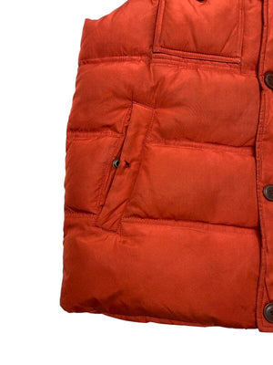 Orange Tommy Hilfiger Puffer Gilet Men's Medium Northern Pole Vintage Wholesale 