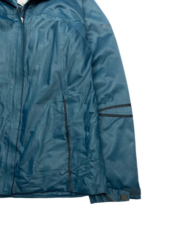Petrol Blue Columbia Raincoat Jacket Women's Large Northern Pole Vintage Wholesale 