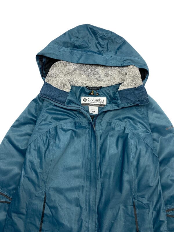 Petrol Blue Columbia Raincoat Jacket Women's Large Northern Pole Vintage Wholesale 