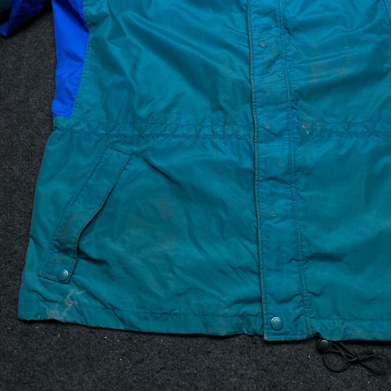 Petrol Green Columbia Windbreaker Men's XXXL Northern Pole Vintage Wholesale 