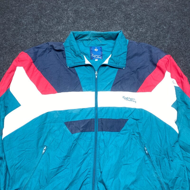 Petrol Green Outdoor Walley Windbreaker XL Northern Pole Vintage Wholesale 