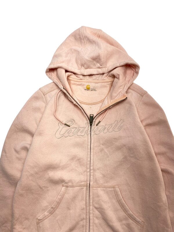 Pink Carhartt Zip-through Hoodie Women's Large Northern Pole Vintage Wholesale 