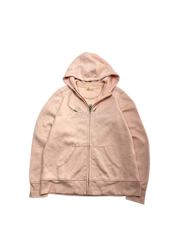 Pink Carhartt Zip-through Hoodie Women's Large Northern Pole Vintage Wholesale 