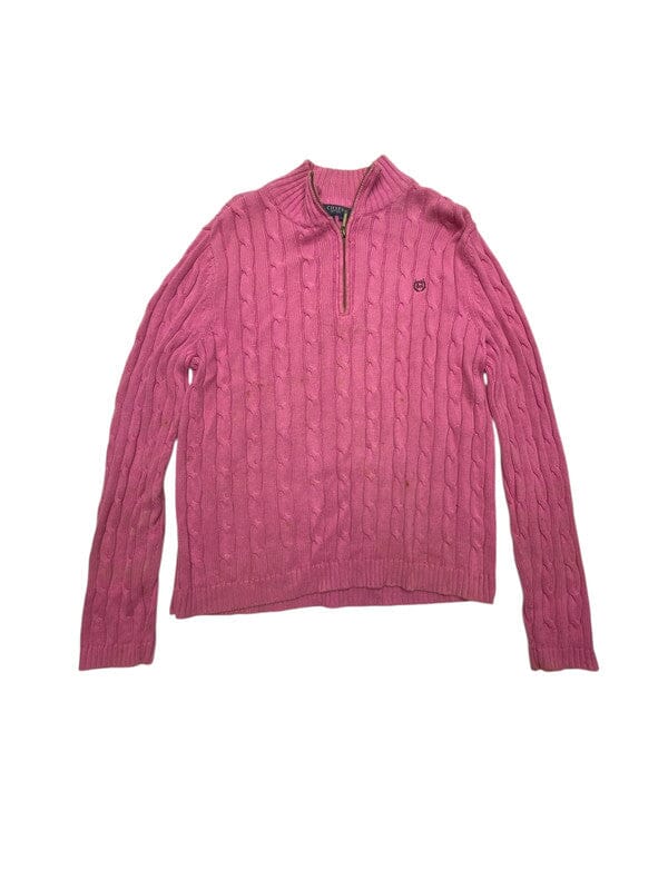 Pink CHAPS Half-zip Jumper Women's Large Northern Pole Vintage Wholesale 