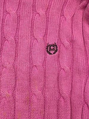 Pink CHAPS Half-zip Jumper Women's Large Northern Pole Vintage Wholesale 