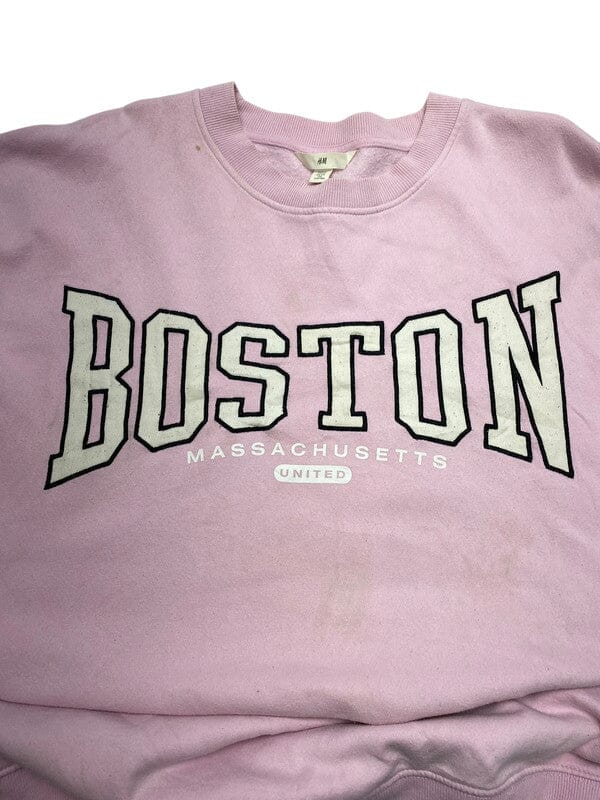 Pink H&M Badge Sweatshirt Women's XL Northern Pole Vintage Wholesale 