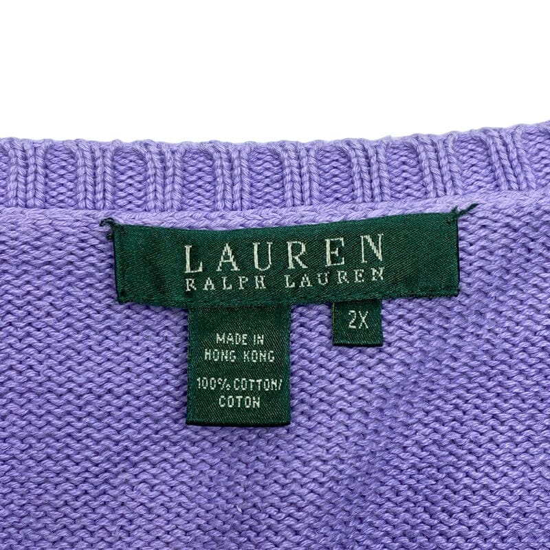 Purple Ralph Lauren Knitwear Sweater Women's Medium Northern Pole Vintage Wholesale 