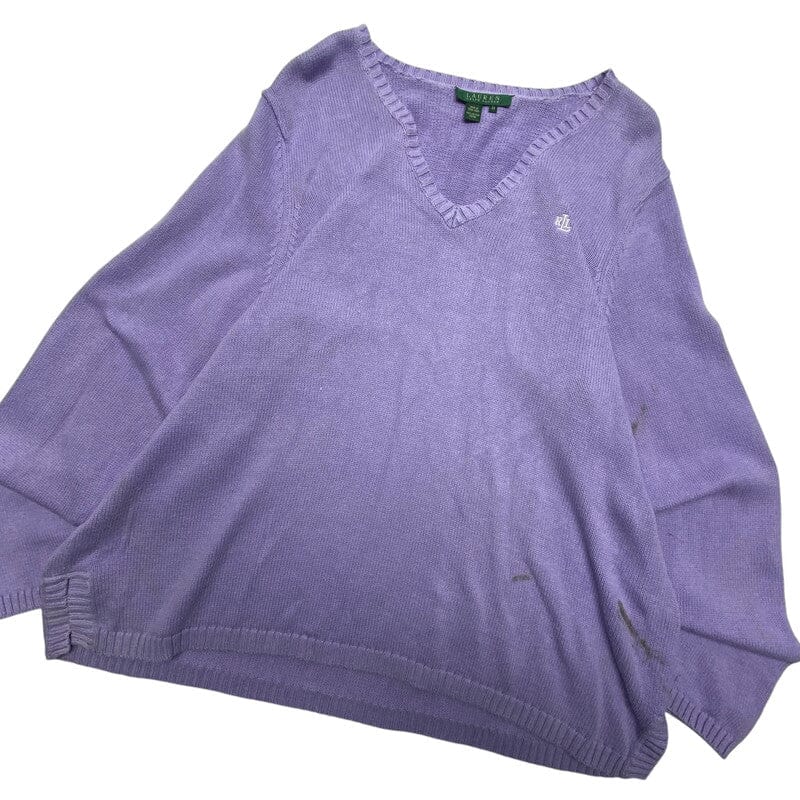 Purple Ralph Lauren Knitwear Sweater Women's Medium Northern Pole Vintage Wholesale 