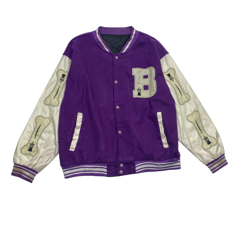 Purple Varsity Jacket Women's XL Northern Pole Vintage Wholesale 