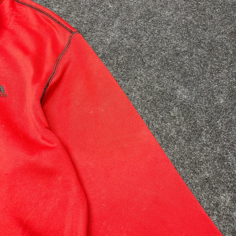 Red Adidas 1/4 Zip-up Sweater XXL Northern Pole Vintage Wholesale 