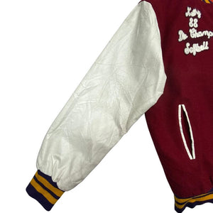 Red and White Varsity Jacket Men's XL Northern Pole Vintage Wholesale 