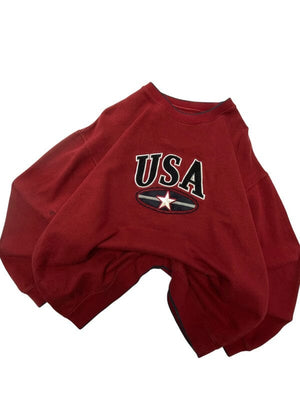 Red C&B USA Badge Sweatshirt Men's XXL Northern Pole Vintage Wholesale 