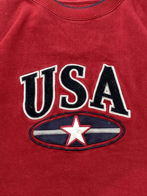 Red C&B USA Badge Sweatshirt Men's XXL Northern Pole Vintage Wholesale 