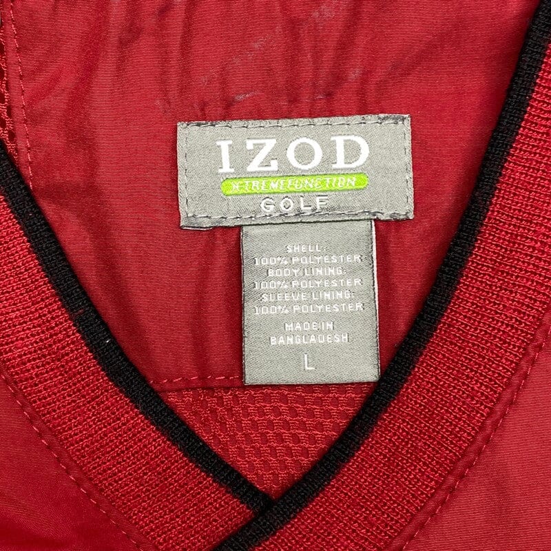 Red Izod Windbreaker Men's Large Northern Pole Vintage Wholesale 