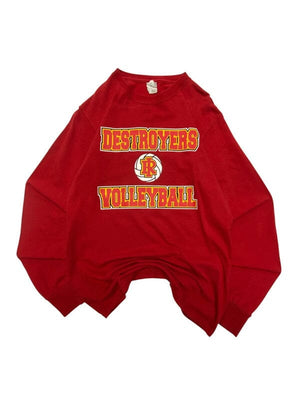 Red jerzees print sweatshirt women's small Northern Pole Vintage Wholesale 