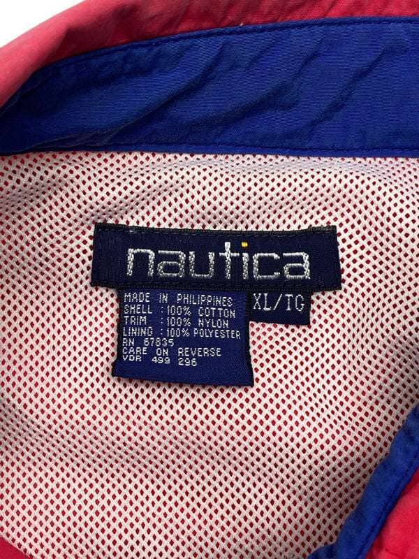 Red Nautica Embroidery Windbreaker Men's XL Northern Pole Vintage Wholesale 