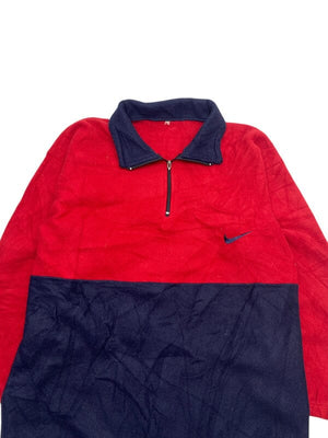 Red-Navy Nike 1/4 Zip-up Pullover Men's Small Northern Pole Vintage Wholesale 