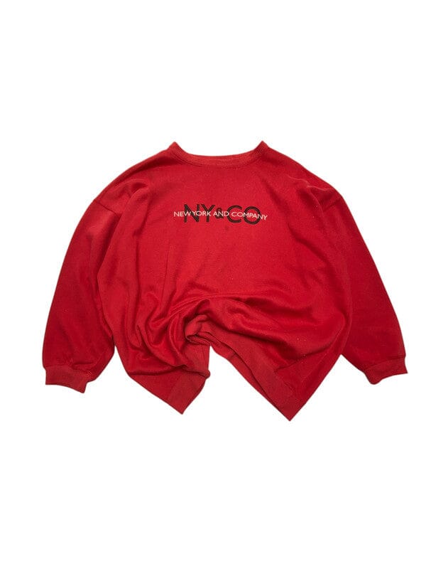 Red NY&CO Embroidery Sweatshirt Men's XL Northern Pole Vintage Wholesale 