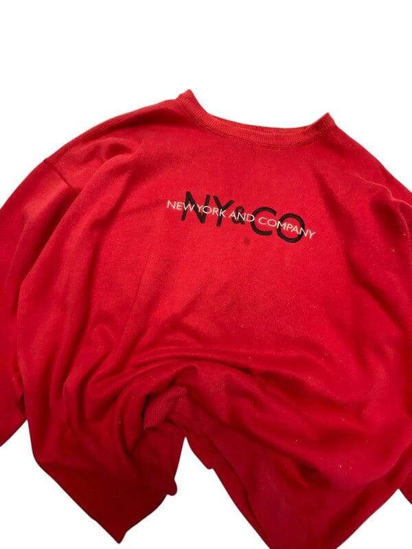 Red NY&CO Embroidery Sweatshirt Men's XL Northern Pole Vintage Wholesale 