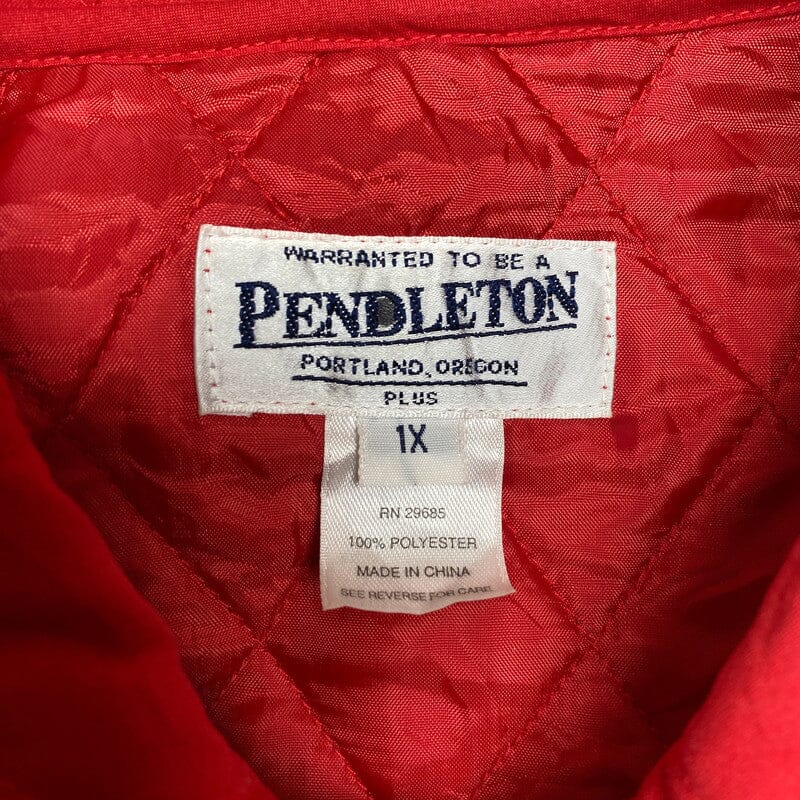 Red Pendleton Quilted Jacket Women's XL Northern Pole Vintage Wholesale 