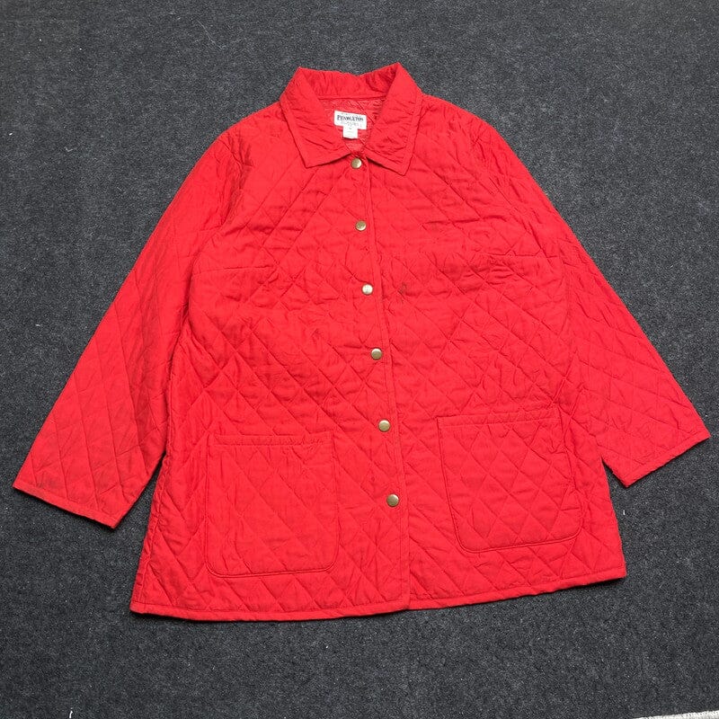 Red Pendleton Quilted Jacket Women's XL Northern Pole Vintage Wholesale 
