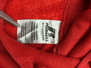 Red Russell Badge Hoodie Men's XXL Northern Pole Vintage Wholesale 