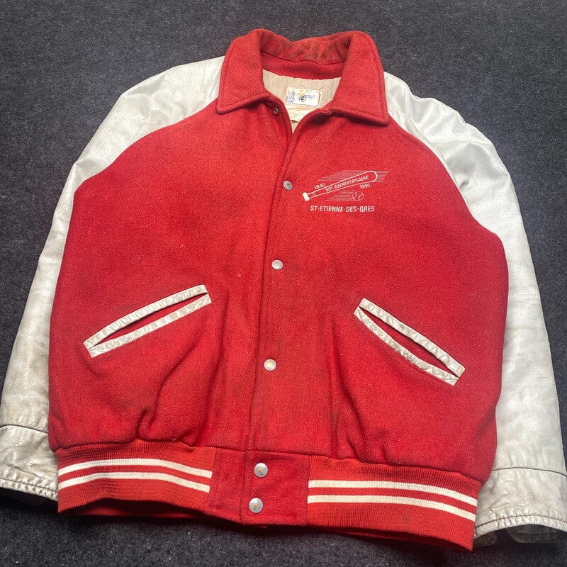 Red Totem Varsity Jacket Men's XL Northern Pole Vintage Wholesale 