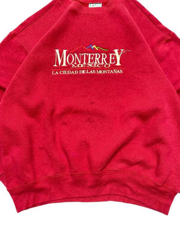 Red TUF Embroidery Sweatshirt Men's Medium Northern Pole Vintage Wholesale 