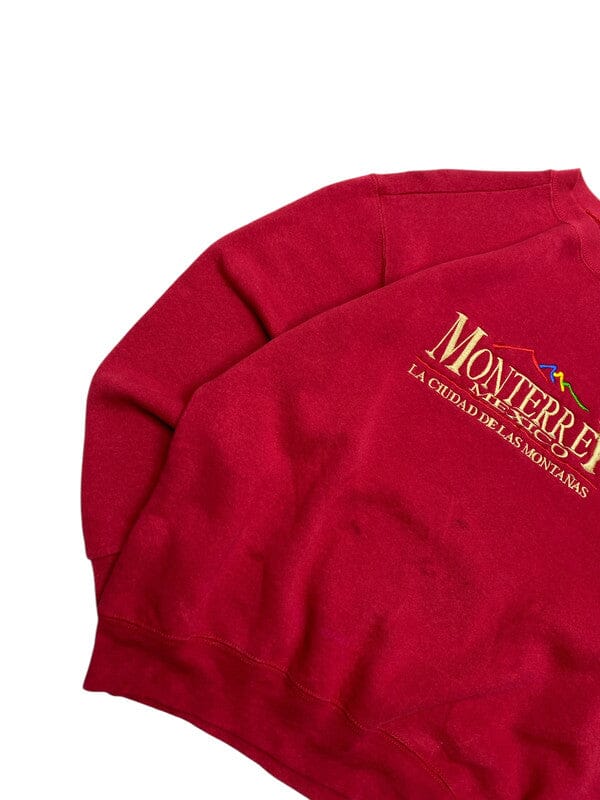 Red TUF Embroidery Sweatshirt Men's Medium Northern Pole Vintage Wholesale 