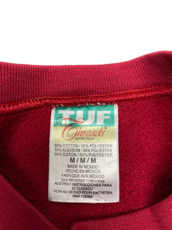 Red TUF Embroidery Sweatshirt Men's Medium Northern Pole Vintage Wholesale 